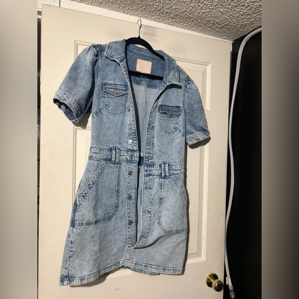 Paige Mayslie Denim Shirt Dress - Picture 2 of 7